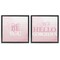 Stupell Industries Pink Feminine Empowerments 2pc Floating Frame Set, design by Kim Allen